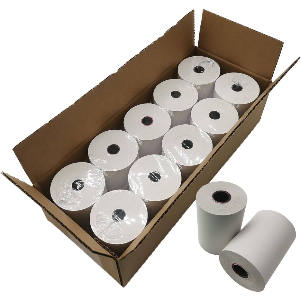 10 Pack Thermal Receipt Paper Rolls 3 1/8 x 230 BPA Free 48 GSM for POS‎ Systems